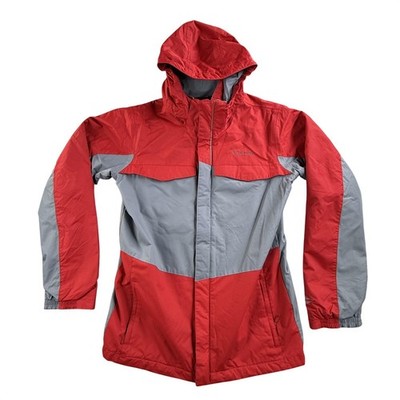 Columbia Jacket Mens XL Red Gray Omni-Tech Interchange Hooded Waterproof Ski