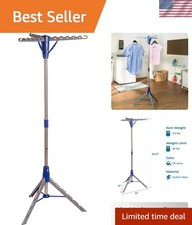 Steel Tripod 64-Inch Folding Clothes Drying Rack Space-Saving Collapsable C...