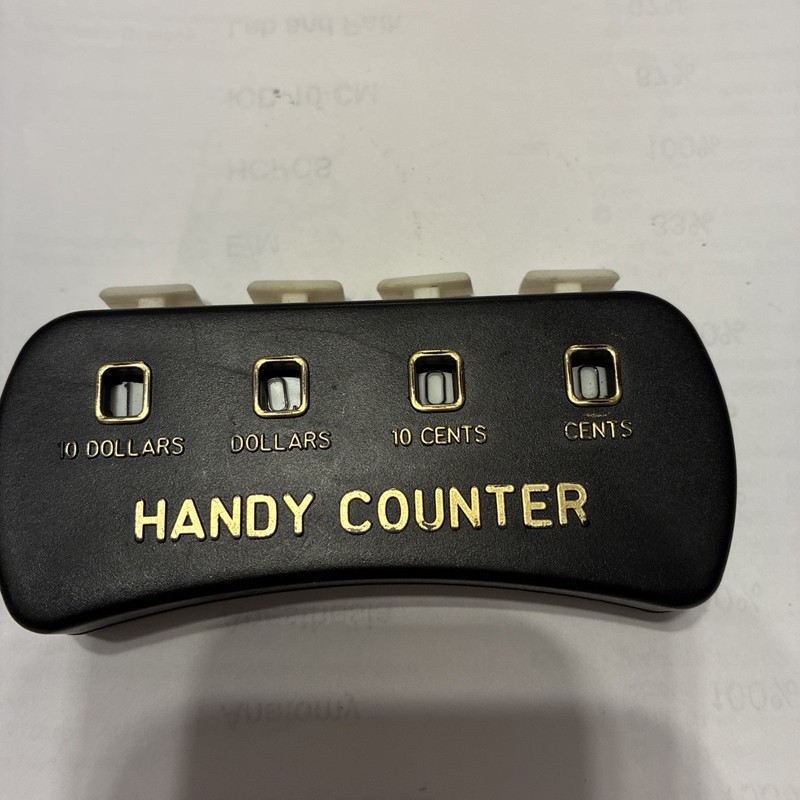 Vintage Handy Counter Handheld Money/Grocery Counter Pocket Budget Adder Works