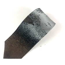NEWSTAR KYOTO-OSAKA Silk Tie  Woven River Nature Made in Japan Vintage Unique