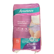 Assurance Women's Incontinence & Postpartum Underwear, XL ,Absorbency (72 Count)