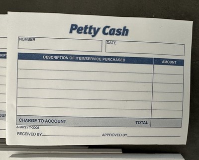 TOPS 3008 Received of Petty Cash Slips, 3 1/2 X 5, 50 per Pad (Pack of 10 Pads)