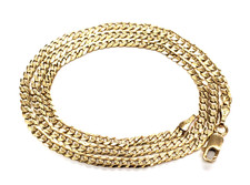 14K Yellow Gold 3mm 18" Cuban/Curb Link Chain w/Lobster-Claw Clasp -7.6 grams