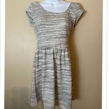 Socialite Heather Gray Dress Small Short Sleeves Mini Dress Sweater NWT