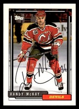 1992 Topps Hockey #96 Randy McKay Signed Autograph (no COA)