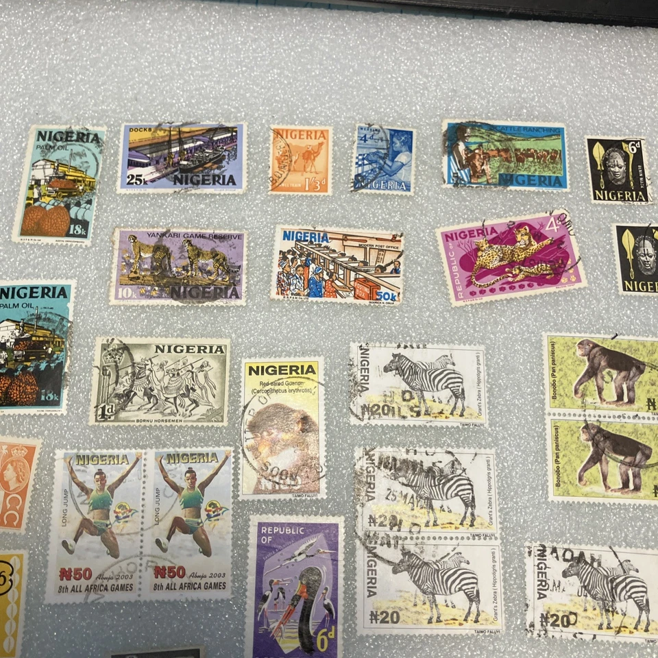30+ Used Vintage/Cancelled Nigeria Postage Stamps; 1960-1985. Nice Deal- Look. - Image 3 of 4