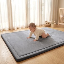 Baby Play Mat for Floor,1.3" Thick Elasti-Foam 59" 71" Non-Slip Water Repelle...