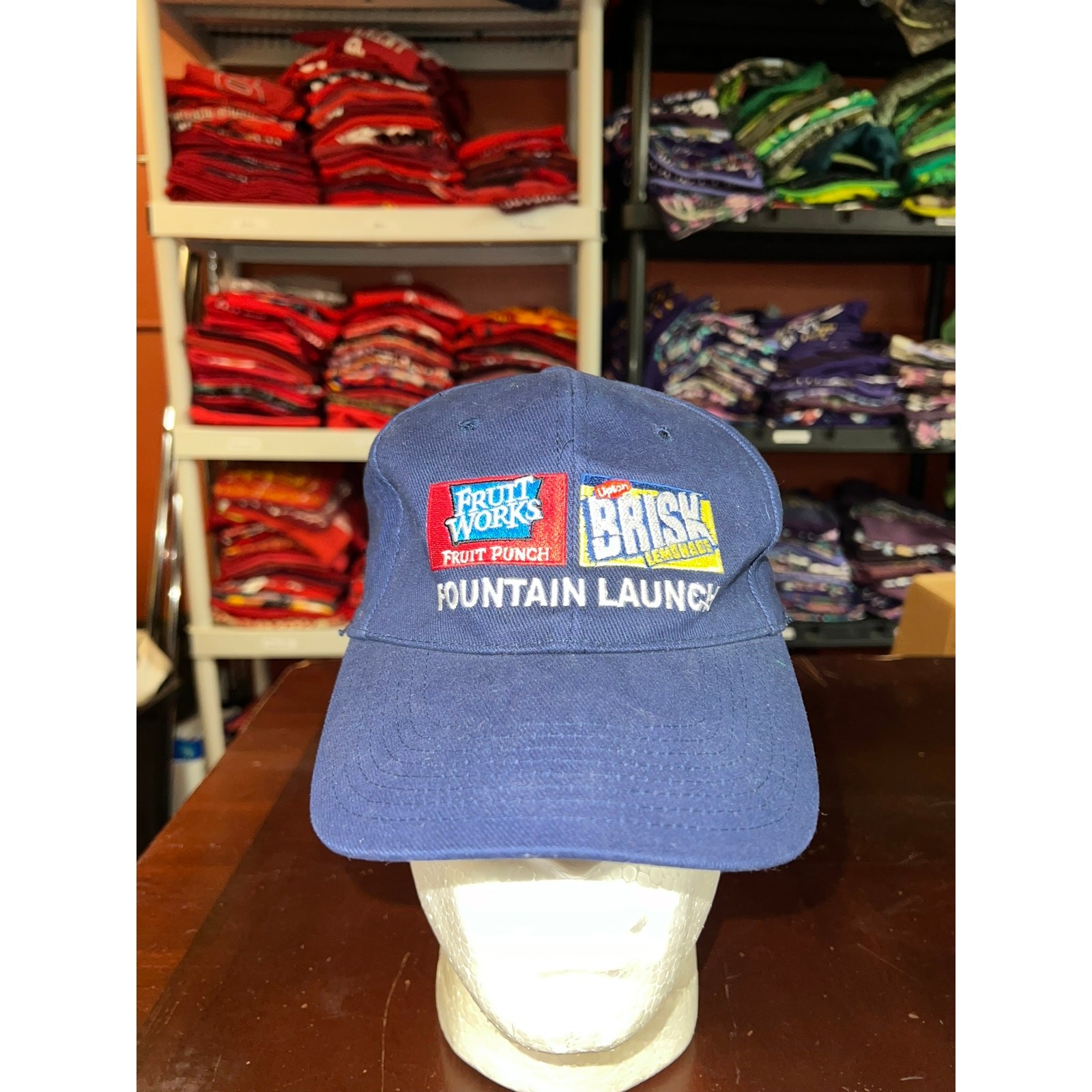Vintage Brisk Lemonade Hat Fruit Works Punch Lipton Pink Dri
