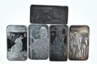 Lot 5 VINTAGE 1 Oz Silver Bars/Rounds Art Bars Collection Poured .999 *588