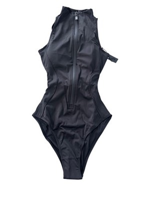 TA3 Sleeveless Surfy Swimsuit XS regular/ long Black Adjustable Laces & Back Zip