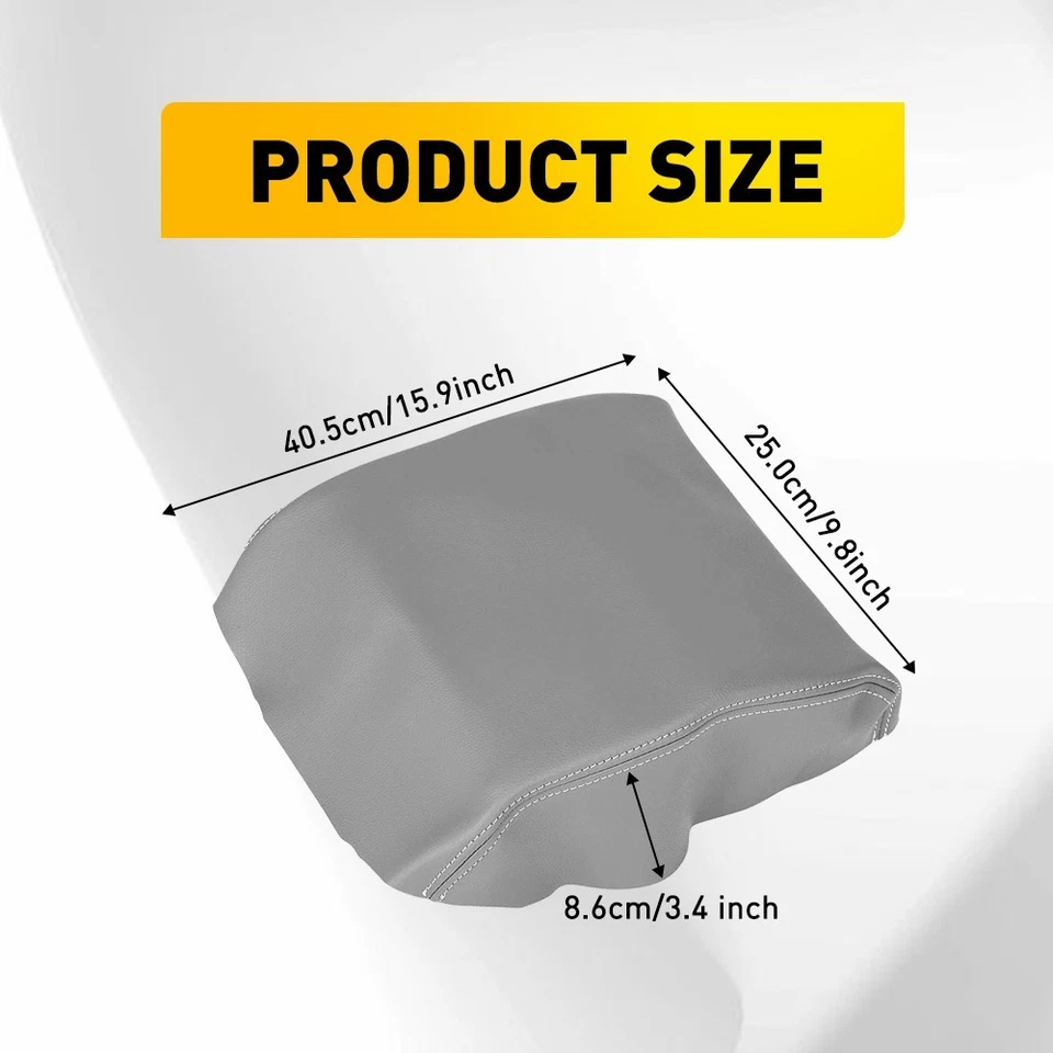 Fit Honda Ridgeline 2006 2007 2008 09-2014 Leather Console Lid Cover Gray 1-10X - Image 3 of 4