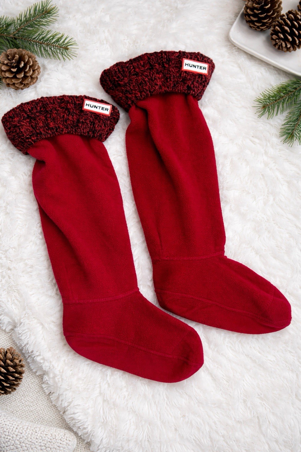 Hunter Boot Liners Inserts Socks Red Large Shoe S… - image 1