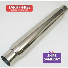 Dynomax Dyn24241 Round 25 In Long Stainless Muffler Universal Performance Parts