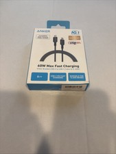 Anker 6 ft 60W Braided USB-C to USB-C Max Fast Charging Cable - Black