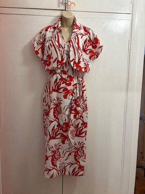 Vivien of Holloway Blumendruck tailliert Neckholder Sommerkleid und Bolero, Gr. 14