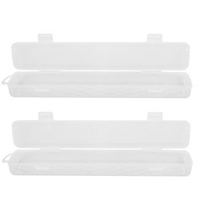2 PCS Transparent Paint Brush Storage Box Lightweight Organizer Art Supplies