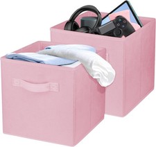 2 Pcs Storage Cubes 10.5 Inch Collapsible Storage Bins Fabric Foldable Bins