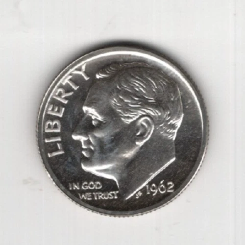 1962 PROOF DIME 90% SILVER TEN CENTS 10¢ PHILADELPHIA UNITED STATES OF AMERICA