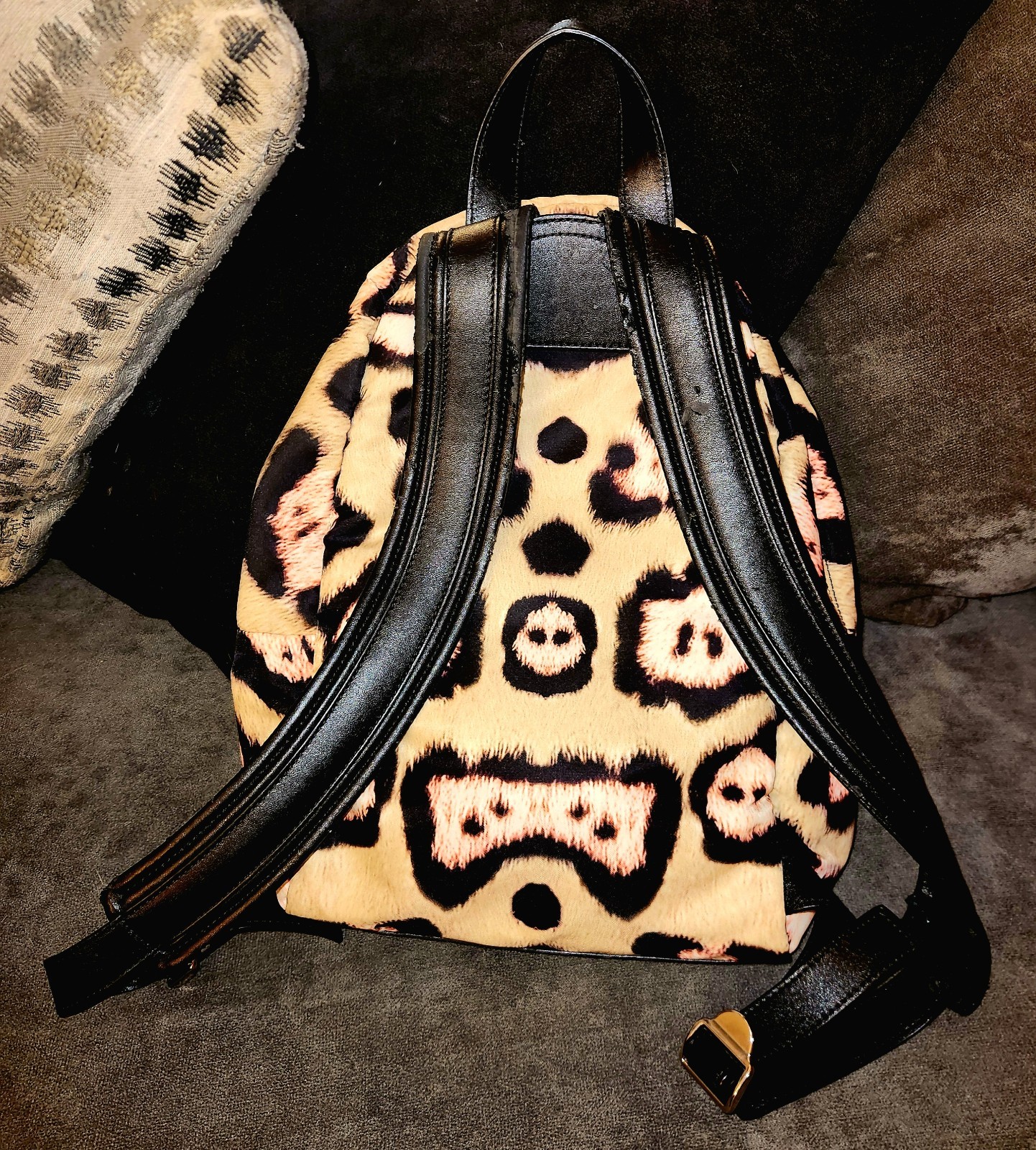 Givenchy Nylon Backpack Leopard Print Silver Hard… - image 3