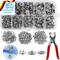 DruckknöPfe Set Mit Zange, 200 Sets Metall DruckknöPfe, 9,5 Mm NäHfrei, Diy-KnöP