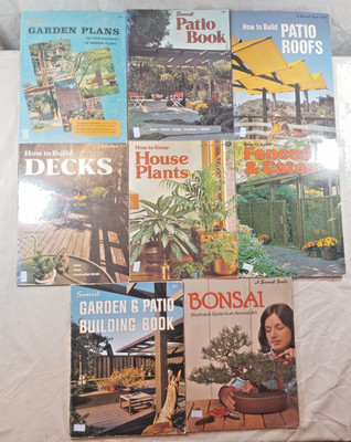 8 - 1970s Sunset Books - Garden, Plants, Patio, Roof, Deck, Fence, Bonsai, Build