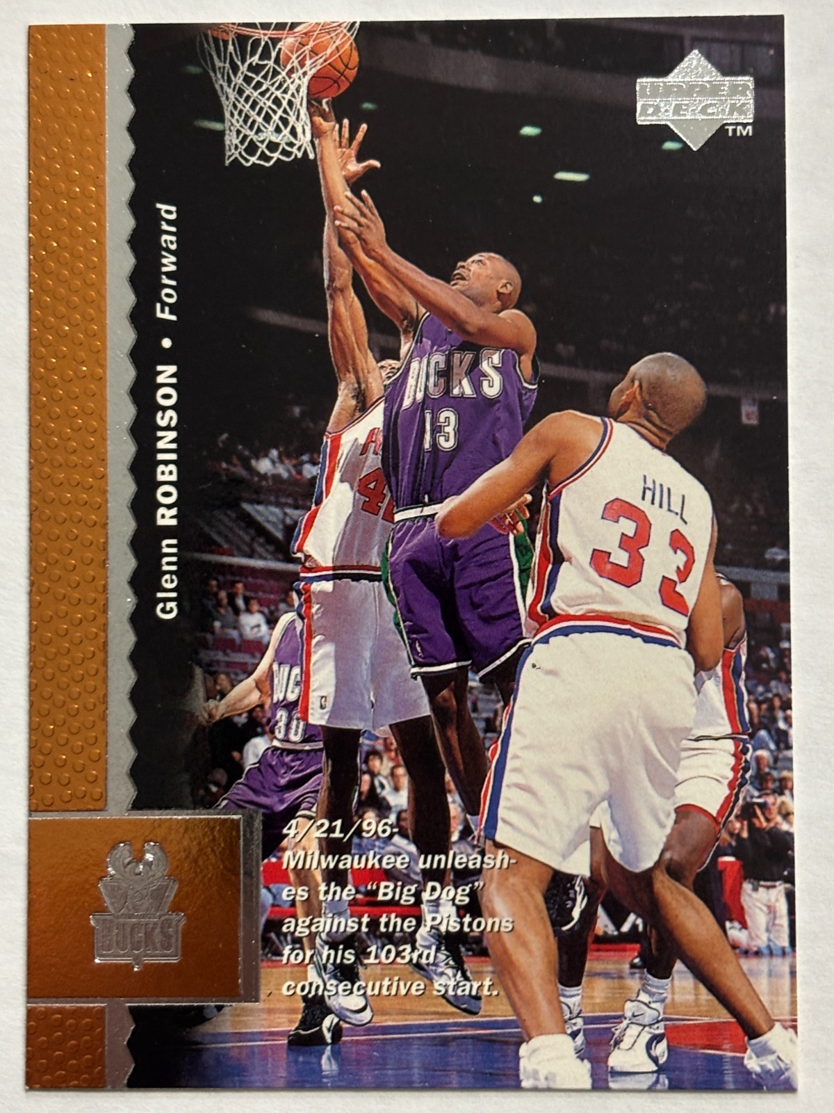 1996-97 Upper Deck #72 Glenn Robinson Milwaukee Bucks