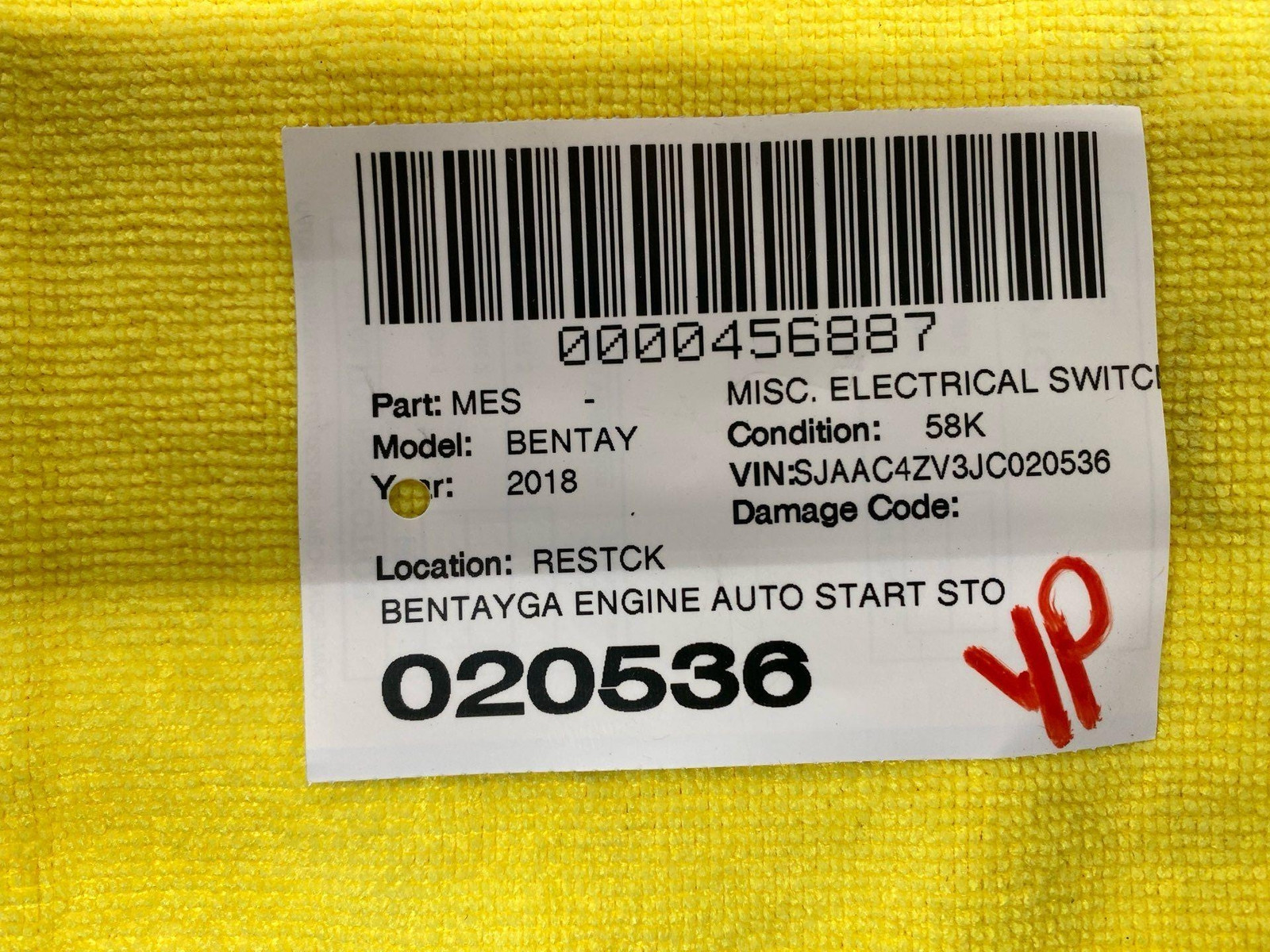 Bentley Bentayga 2016-2020 Switch P/N 36A927143A