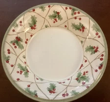Lenox Holiday Gathering Trellis Pasta Bowl Christmas 8 7/8” 6 Available EC!
