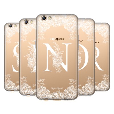 OFFICIAL NATURE MAGICK WHITE FLORAL MONOGRAM 2 SOFT GEL CASE FOR OPPO PHONES