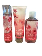 Bath  Body Works Cherry Blossom Gift Set- Mist, Cream, Gel