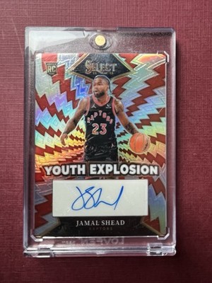 Panini 2024-25 Select Jamal Shead #YE-JML Youth Explosion Auto RC Prizm Raptors