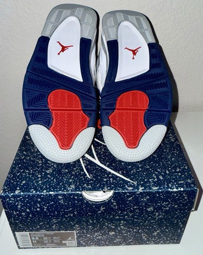 Nike Air Jordan 4 Retro Midnight Navy Größe 9,5 Cement 2022 (10080-27) Brandneu - Bild 5 von 6