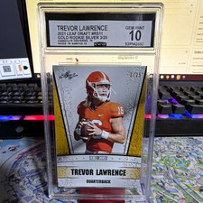 Leaf 2021 Leaf Draft Trevor Lawrence #01 Rookie Base Set Football Card. rookie card picture