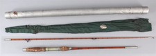 Antique HEDDON Bamboo 3 Agate Eyelets DOWAGIAC Bamboo Fishing Rod & Case, NR
