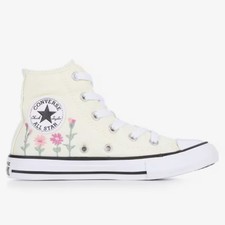 Converse Chuck Taylor All Star Hi Kids Youth 3 Cream Floral High-Top Sneakers