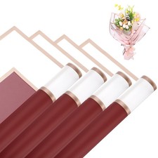 Flower Wrapping Paper, 57cm/22 Inch Dark Red Packaging Paper, Pack of 20