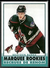 2020-21 Upper Deck #633 Brayden Burke Arizona Coyotes Rookie OPC Update Retro