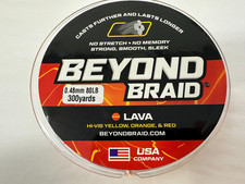 500 Yards of Beyond Braid Braided Fishing Line, No Stretch LAVA 2 Sizes Avail.