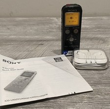 Sony IC Digital Voice Recorder ICD-UX523 USB Support SD W/ Manual  NEW EAR SET