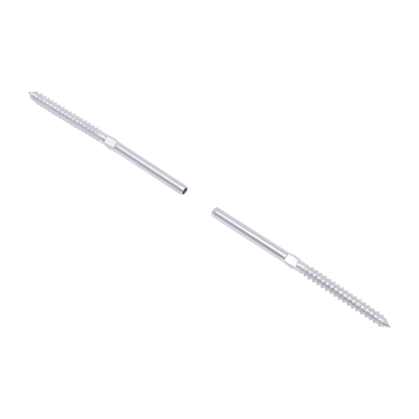 Stainless Steel left/Right Handed Thread Swage Lag Screw for 1/8" Cable Railing