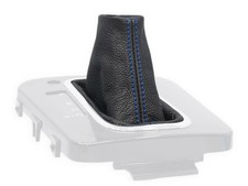 SCHALTMANSCHETTE FUR SUBARU LEVORG automatik 2014-20 SCHALTSACK LEDER NAHT BLAU