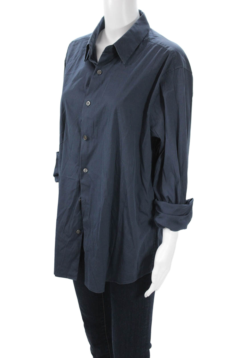 Theory Womens Basic Button-Up Collared Long Sleev… - image 2