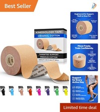 16ft Cotton Kinesiology Tape Roll - Gentle, Stretchy & Muscle Recovery Essential 5.33 per gallon