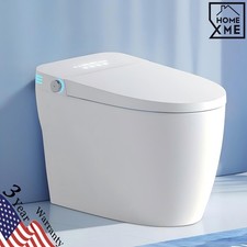 Auto Open Toilet Smart LED Display Bidet Auto Flush Dryer Tankless Heated Seat