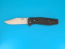 SOG Flare Assisted Open Plain Edge Folding Pocket Knife!
