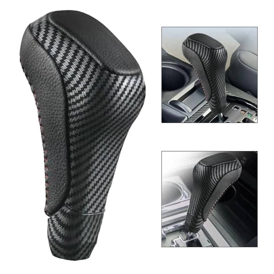 Shift Knob Vehicle Shift Control Carbon Brazing Carbon Brazing Color Plastic - Image 2 of 4