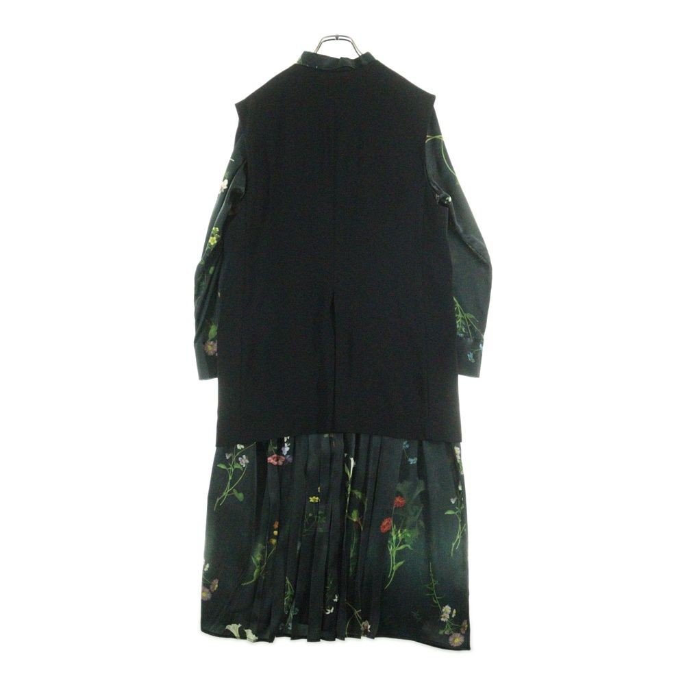 AMERI Botanical Print Polyester Vest Layered Long… - image 2