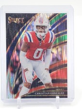 CHRISTIAN GONZALEZ 2025 SELECT RED GREEN SHOCK CLUB LEVEL #280 PATRIOTS Q0882