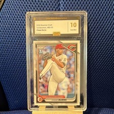 Topps 2024 Bowman Draft Chase Burns BD-55 Reds Rookie Gem Mint 10 GAS