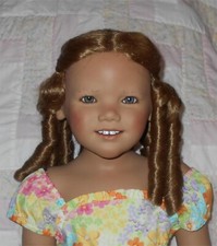WEE 3 VERA Doll Wig SIZE 14-15.5 AUBURN Long Sausage Curls NO Bangs NWT